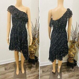 Love Shack Fancy black star one shoulder dress Small